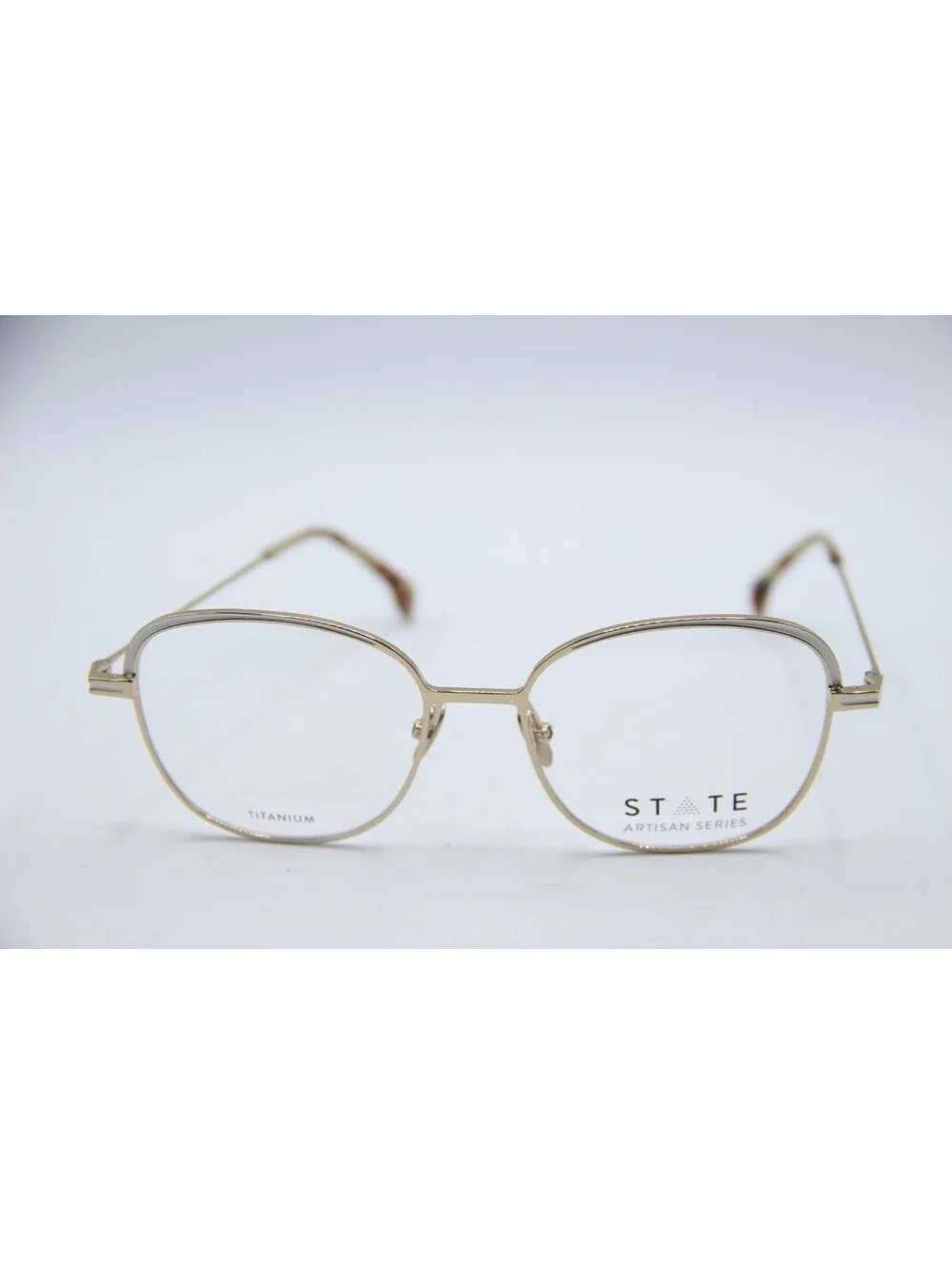 State Paulina Gold White Designer Authentic Eyeglasses 53-17-145